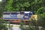 CSX 8038 still with red, Georgia clay from being on her side